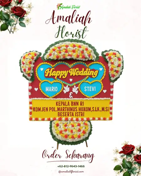 Papan Bunga Pernikahan Tedunan